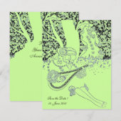 INVITATION ROMANCE, ROMANTIQUE AMOUREUX FÊTE MARITIME NOIRE V (Devant / Derrière)