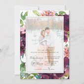 Invitation Romance rustique Beau Mariage de deux photos (Devant)