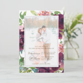 Invitation Romance rustique Beau Mariage de deux photos (Debout devant)