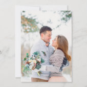 Invitation Romance rustique Beau Mariage de deux photos (Dos)