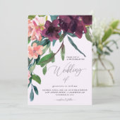 Invitation Romance rustique Belle aquarelle Mariage floral (Debout devant)