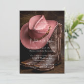 Invitation Romance rustique : Bottes et Wedding shower Casque (Debout devant)