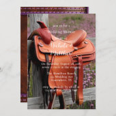 Invitation Romance rustique : Selle sur la clôture Wedding sh (Devant / Derrière)