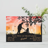 Invitation Romance sous la lune orange fugue (Debout devant)