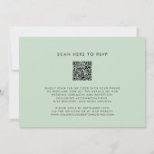 Invitation Romance Tropicale Palmiers Pastel Green Mariage (Dos)