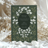 Invitation Romance verdoyante Art nouveau Mariage