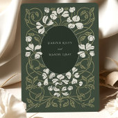 Invitation Romance verdoyante Art nouveau Mariage