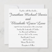 Invitation Romance vintage avec la Bible Verse Mariage (Dos)