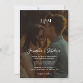 Invitation Romantic 2 Script photo superposition QR Code Mari (Devant)