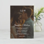 Invitation Romantic 2 Script photo superposition QR Code Mari (Debout devant)