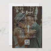 Invitation Romantic 2 Script photo superposition QR Code Mari (Dos)