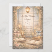 Invitation Romantic A New Chapter Bridal Shower (Devant)