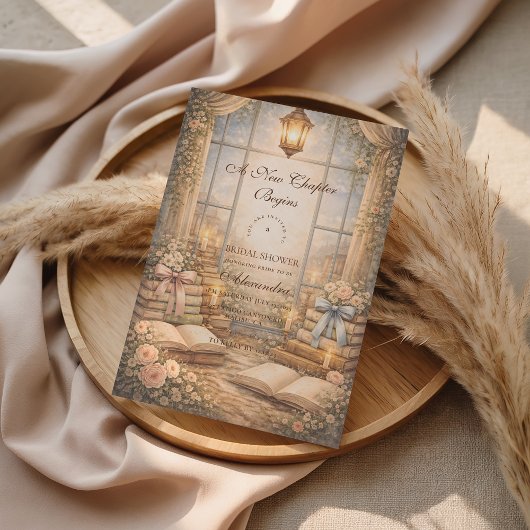 Invitation Romantic A New Chapter Bridal Shower