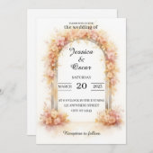 Invitation Romantic Arch Wedding (Devant / Derrière)