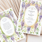 Invitation Romantic Art Nouveau Wisteria Gold Wedding