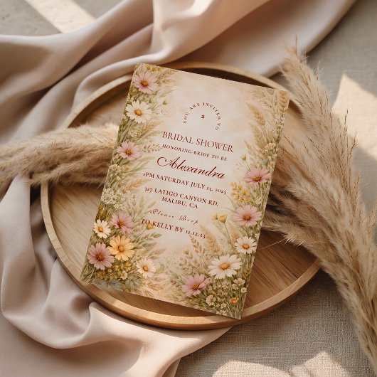Invitation Romantic Autumn Garden Bridal Shower