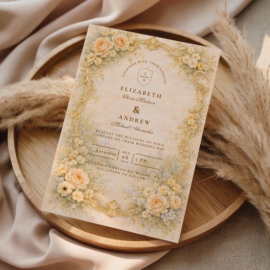 Invitation Romantic Baroque Garden Wedding