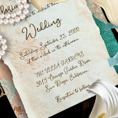 Invitation Romantic Baroque Scroll Sacred Heart