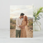 Invitation Romantic Beige Desert Photo (Debout devant)