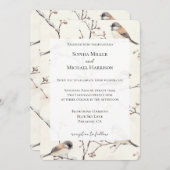 Invitation Romantic Birds in a Tree Wedding (Devant / Derrière)