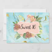 Invitation Romantic blooming floral (Devant)