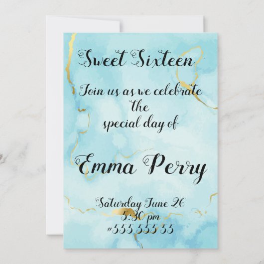 Invitation Romantic blooming floral (Dos)