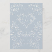Invitation Romantic Blue Floral Monogram Wedding (Dos)
