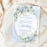 Invitation Romantic Blue Hydrangea Wheat Botanical Wedding<br><div class="desc">✅ For matching items search 221H in my collections ✅ Elegant watercolor wedding invitation printed with Zazzle’s premium quality, featuring blue hydrangeas, greenery, and a gold oval for a flawless first impression. Make your special day unforgettable with this elegant watercolor wedding invitation, thoughtfully designed to shine with Zazzle’s premium print...</div>