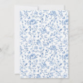 Invitation Romantic Blue White Floral Wedding (Dos)