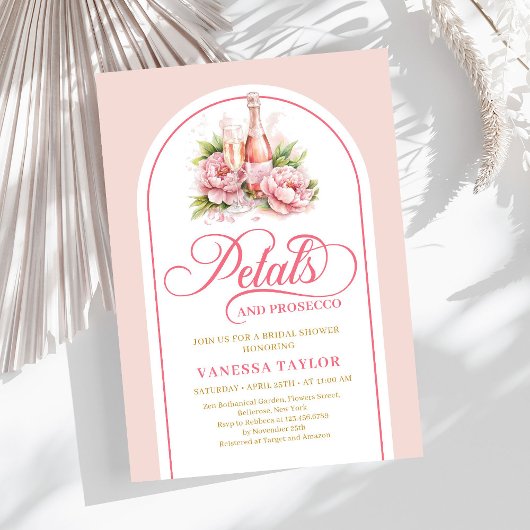 Invitation Romantic blush and gold bridal shower invite art