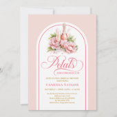 Invitation Romantic blush and gold bridal shower invite art (Devant)
