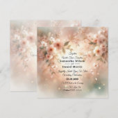 Invitation Romantic Blush Cherry Blossom Wedding (Devant / Derrière)