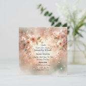Invitation Romantic Blush Cherry Blossom Wedding (Debout devant)