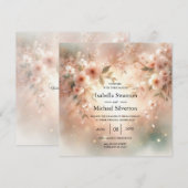 Invitation Romantic Blush Cherry Blossom Wedding (Devant / Derrière)