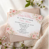 Invitation Romantic Blush Garden Baby in Bloom Invite