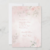 Invitation Romantic Blush Pink Secret Garden Roses Mariage (Dos)