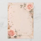Invitation Romantic Blush Pink Watercolor Rose Wedding (Dos)