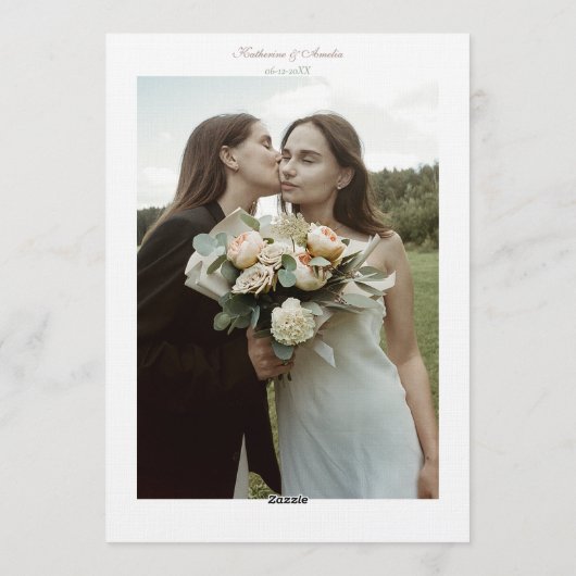 Invitation Romantic Blush Regency Lesbian Wedding (Dos)