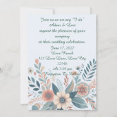 Invitation Romantic Bohemian Floral Wedding (Devant)