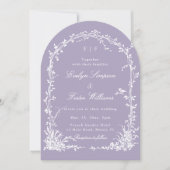 Invitation Romantic Botanical Garden Lavender Wedding Arch (Devant)