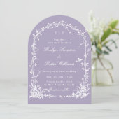 Invitation Romantic Botanical Garden Lavender Wedding Arch (Debout devant)