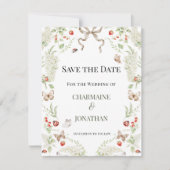 Invitation Romantic Botanical Garden Save the Date | (Devant)