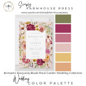 Invitation Romantic Burgundy Blush Floral Garden Wedding