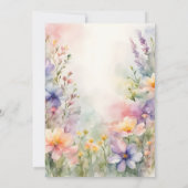 Invitation Romantic Chic Watercolor Wildflower Bridal Shower (Dos)