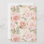 Invitation Romantic Cream Blush Pink Rose Floral Wedding (Dos)
