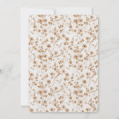 Invitation Romantic Cream Brown Floral Bridal Shower (Dos)