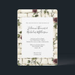 Invitation Romantic Creme brique Mur Rouge Roses Mariage<br><div class="desc">Romantic Creme brique Mur Rouge Roses Mariage</div>