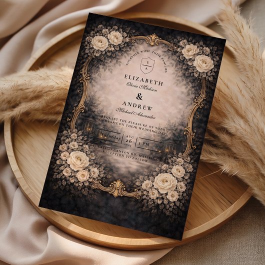 Invitation Romantic Dark Baroque Wedding