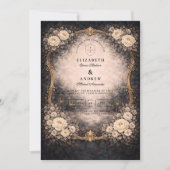 Invitation Romantic Dark Baroque Wedding (Devant)