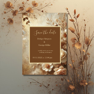 Invitation Romantic Dreamy Mariage floral Enregistrer la date